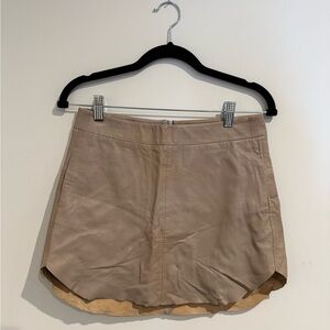 Karina Grimaldi Beige Leather Skirt